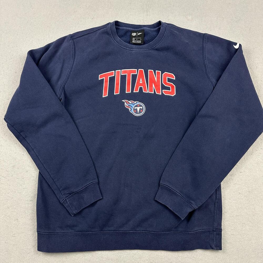 Tennessee Titans Sweatshirt Men Medium Blue Nike NFL Football Crewneck Fleece M